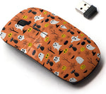 2.4G Wireless Mouse with Cute Pattern Design for All Laptops and Desktops with Nano Receiver - Halloween Ghost