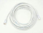 Micro Connectors 25 Feet Cat6 Molded Snagless RJ45 UTP Networking Patch 24AWG Cable (White) (E08-025W)