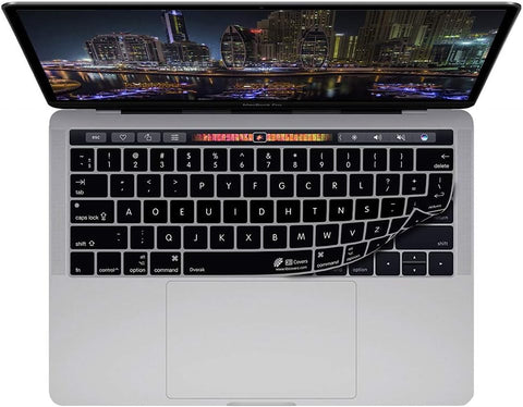 KB Covers Dvorak Keyboard Cover Compatible with 13” & 15” MacBook Pro w Touch Bar (2016+) | Ultra Thin Dust Water & Dirt Resistant Silicone Skins
