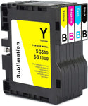 New Sublimation Ink Cartridge Compatible for Sawgrass Virtuoso SG500 SG1000 Printer (1*Black, 1*Cyan,1*Magenta, 1*Yellow 4-Pack) B Series