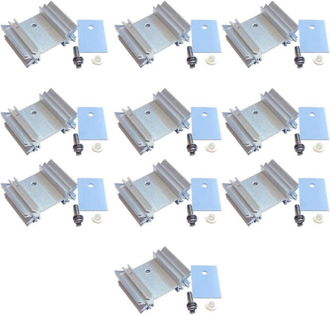 iplusmile 40pcs Triode Heat Sink Aluminum Electronic Radiator Parallel Line Notch Heatsink for Transistor Cooler TO-220