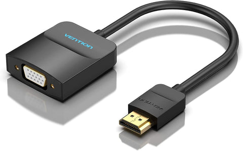 VENTION HDMI to VGA, HDMI(Computer, Desktop, Laptop) to VGA (Monitor, HDTV, Projector) Adapter Male to Female Cable 1080P Analog to Digital Video Audio Converter Compatible with PS4, PS5 and Xbox.
