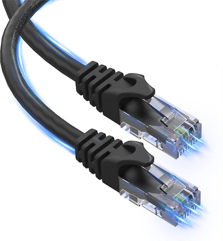 Cat6 Ethernet Cable, 100 ft - RJ45, LAN, UTP CAT 6, Network, Patch, Internet Cable - 100 Feet