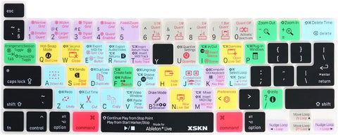 XSKN Ableton Live English Silicone Shortcuts Keyboard Cover Skin for Touch Bar Models 2019 New MacBook Pro 16 inch A2141 2020 New MacBook Pro 13.3 inch A2251 A2289 A2338 M1 Keyboard US&EU Version