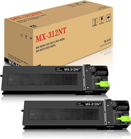 MX-312NT Toner Cartridge Compatible with Sharp MX-M260 M310 M264 M314 M354 Printer | 2-Pack, Black