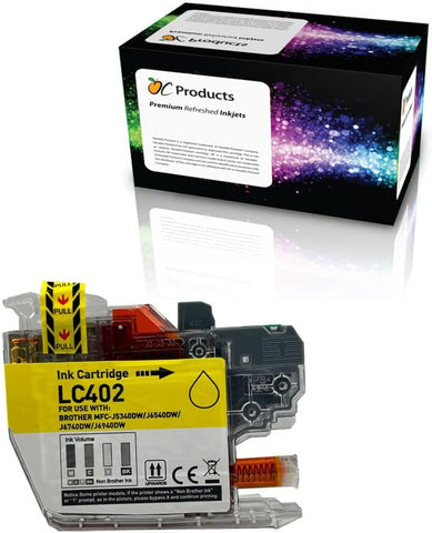 OCProducts Compatible Ink Cartridge Replacement for Brother LC402 Yellow for MFC-J5340DW MFC-J6540DW MFC-J6740DW MFC-J6940DW