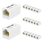 iwillink 20-Pack RJ45 Coupler, Ethernet Coupler, RJ45 Connector for Cat5e/Cat6/Cat7 Ethernet Cable, Extender Adapter Female to Female, White