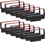 Cosob 12 Pack ERC30 ERC30 Black and Red ERC-30 ERC30/34/38 Ribbon Compatible with Epson TM-U220 M188B ERC30 ERC34 ERC38 NK506 Printer