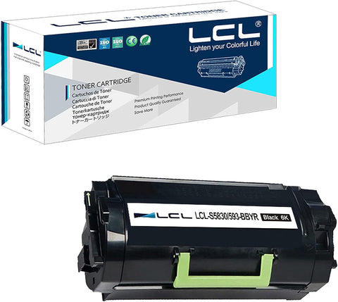 LCL Compatible Toner Cartridge Replacement for Dell S5830dn S5830 593-BBYR X68Y8 RJF9F (1-Pack Black)