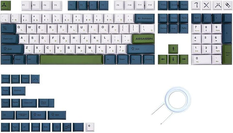 JOMGBB Japanese Keycaps, 131 Keys PBT Keycaps Set with Key Puller for GK61/RK61/Anne/Ducky/DK61 Mechanical Keyboard (Only keycaps)