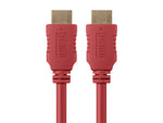 Monoprice High Speed HDMI Cable - 10 Feet - Red | 4K @ 24Hz, HDR, 18Gbps, YUV 4:4:4, 28AWG - Select Series