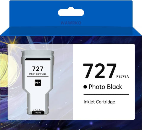 727 (F9J79A) Ink Cartridge Compatible with HP DesignJet T920 T930 T1500 T1530 T2500 T2530ps Printer | 300 ml - Photo Black