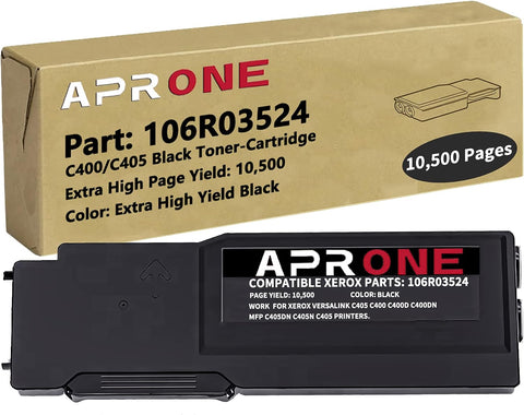 APRONE C400 C405 106R03524 Toner Cartridge Replacement for Xerox VersaLink C400 C400D C400DN MFP C405DN C405D C405 Extra High Capacity Toner Cartridge (10,500 Pages?Black)