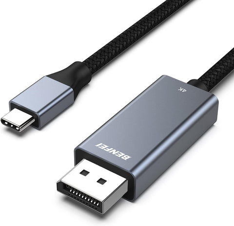 BENFEI USB-C to DisplayPort 6 Feet Cable(4K@60Hz 2K@144Hz), USB Type-C to DisplayPort Cable [Thunderbolt 3 Compatible] for MacBook Pro 2022/2021/2020, Samsung Galaxy S21/S20, Surface Book 2