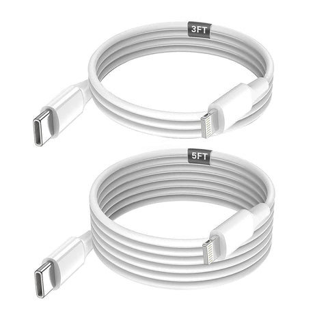 SUPVOL USB C to Lightning Cable, 2 Pack 3ft/5ft iPhone Charger Cord MFi Certified Support Power Delivery and Syncing Compatible with iPhone 12/12 Pro Max/11/11 Pro/X/XS/XR/XS Max/8/8 Plus/SE 2021