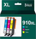 910XL Ink Cartridges for HP Printers for HP 910 XL Ink Cartridges Combo Pack Compatible with Officejet Pro 8020 8035e 8025e 8028e Printer (3 Pack HP 910 Ink Cartridges Combo Pack)