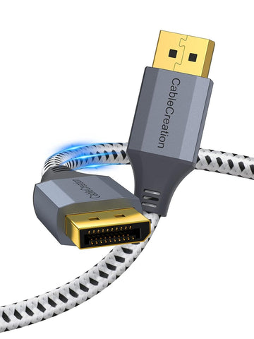 CableCreation 8K DisplayPort Cable [10 FT/3M], DP to DP Cable 1.4,Support 8K@60Hz, 4K@144Hz, 2K@165Hz Video Resolution & HDR,Gray