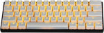 Happy Balls Keycaps PBT Backlit Doubleshot Cherry MX Pudding Keycap Set OEM Profile Translucent with Keycap Puller for US UK Layout 61 68 84 87 104 108 MX Switches Mechanical Keyboard (White)