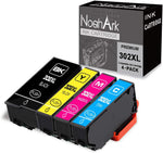 NoahArk 4 Packs 302XL Remanufacture Ink Cartridge Replacement for Epson 302 302XL T302 T302XL use for Epson Expression Premium XP-6000 XP-6100 Printer (1 Black, 1 Cyan, 1 Magenta, 1 Yellow)