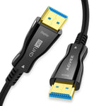 AGVEE 100ft 8K Fiber Optic HDMI 2.1 Certified Cable, 48Gbps 10K@120Hz 8K@60HZ 4K@120Hz High Speed Cord, Rated CL3, eARC/HDCP 2.3, for Samsung Sony TV, PS5, Xbox, Roku, Steam Deck, Black