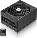 Super Flower Leadex Titanium 1000W 80+ Titanium, ECO Fanless & Silent Mode, Full Modular Power Supply, Dual Ball Bearing Fan, 10 Year Warranty,SF-1000F14HT