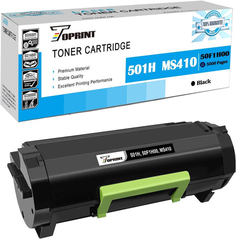 TOPRINT 501H 50F1H00 Compatible Toner Cartridge High Capacity 5000 Pages Black for Lexmark MS310d MS310dn MS312DN MS410d MS410dn MS415dn MS415dn MS510dn MS610de MS610dn MS610dte MS610dtn Printer