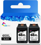 65XL Black Ink Cartridge Replacement for HP Ink 65 HP65 XL HP65XL for DeskJet 3755 3700 3752 3772 3720 3723 2600 2621 2622 2652 2655 Envy 5055 5000 5052 5014 5010 AMP 100 120 130 Printers (2 Pack)