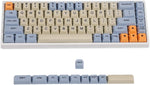 YMDK Blue Beige Orange Dye Sub 64 68 Minila Keyset Thick PBT OEM Profile Keycap for Filco Minila YD60M XD64 GK64 68 (Only Keycap)