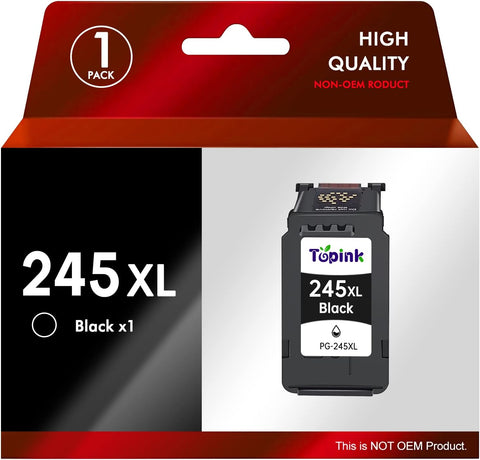 245XL Black Ink Cartridge for Canon Printer Ink 245 Black XL PG-245 PG 243 PG-243 Compatible with Cannon Pixma MX490 MX492 MG2522 TS3100 TS3122 TS3300 TS3322 TR4500 TR4520 TR4522 Printer