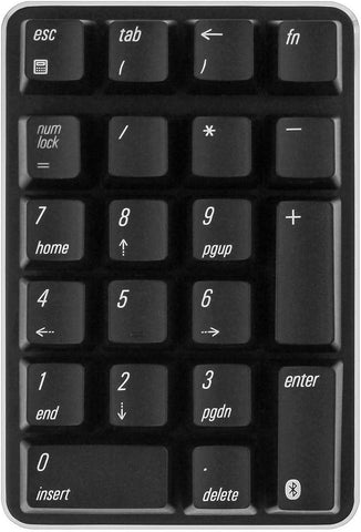 Qisan Mechanical Numeric Keypad Wireless Bluetooth Keypad Cherry MX Brown Switch 21 Keys Mini Numpad Portable Keypad Extended Layout Magicforce for for Financial Cashier Securities-Black