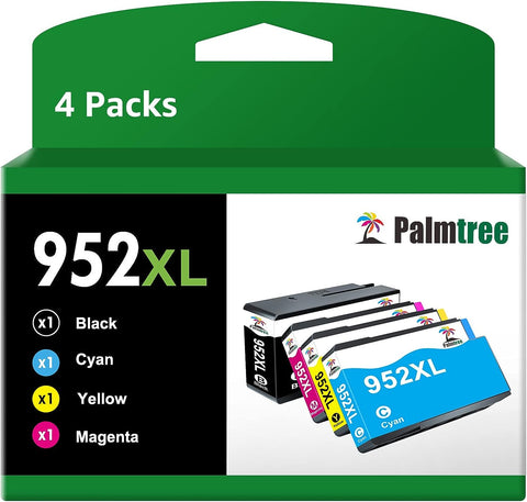 952XL Higher Yield Ink Cartridge Replacement for HP 952 XL Ink Cartridges for HP Officejet Pro 8710 8720 8702 7740 7720 8715 8725 8730 8740 8200 8210 Printer(4-Pack)