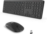 LeadsaiL Wireless Keyboard and Mouse, Wireless Mouse and Keyboard Combo, Cordless USB Computer Keyboard and Mouse Set,Full Size,Ergonomic,Silent,for Windows Laptop, Apple, iMac, Desktop, PC