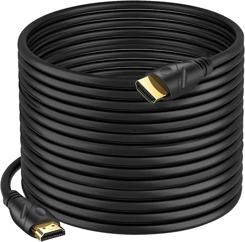 4K HDMI Cable 75FT - Rommisie (HDMI 2.0,18Gbps) Ultra High Speed Gold Plated Connectors,Ethernet Audio Return,Video 4K,FullHD1080p 3D Compatible with Xbox Playstation Arc PS3 PS4 PS9 PC HDTV - Black