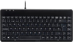 Perixx PERIBOARD-409U ES - Mini USB Teclado - Negro Brillante - QWERTY Español con Ñ tecla