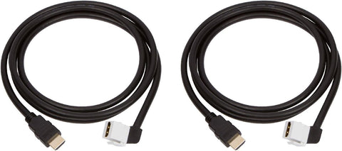 Buyer's Point HDMI Keystone Cable, 6ft (1.8m) 28 AWG, with Ethernet Female-Male (2, 90 Degree)