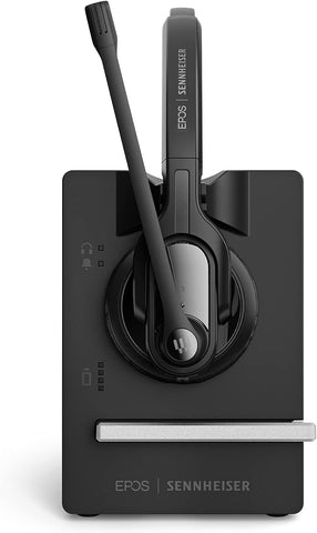 EPOS Enterprise | Sennheiser Impact D 30 USB ML (1000992) Wireless DECT Dual Ear Headset for a Direct Connection to a PC/Softphone, Black