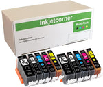 Inkjetcorner Compatible Ink Cartridges Replacement for PGI-220 CLI-221 for use with iP3600 iP4600 MP560 MP640 MX860 MX870 (10 Pack)