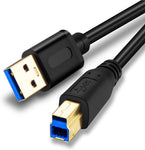 Jelly Tang USB 3.0 Cable A Male to B Male 20Ft,Superspeed USB 3.0 A-B/A Male to B Male Cable - for Scanner, Printers, Desktop External Hard Drivers and More(20Ft/6M)