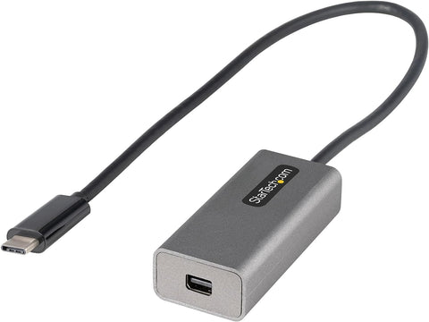 StarTech.com USB C to Mini DisplayPort Adapter, 4K 60Hz USB Type C to mDP/Mini DP Monitor Video Converter Dongle, Thunderbolt 3 Compatible, 12" Attached Cable, Upgraded Version of CDP2MDP (CDP2MDPEC)