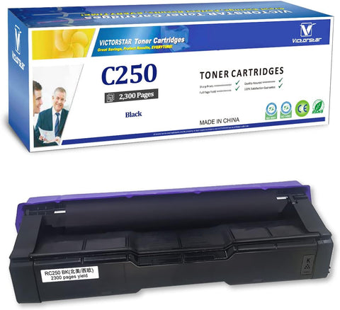 Compatible Toner Cartridge SP C250 C261 Black High Capacity 2300 Pages for RICOH Aficio SP C250DN C250SF C261SFN C261SFNw C261DNw Laser Printers VICTORSTAR