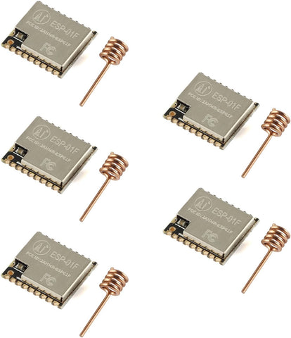 JESSINIE 5Pcs ESP-01F ESP8285 WiFi Module ESP-01F Wireless Transparent Transmission Module ESP8285 Serial Port to WiFi Module Board IoT for Smart Home