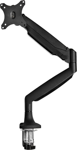 StarTech.com Desk Mount Monitor Arm - Heavy Duty Ergonomic VESA Monitor Arm - Single Display up to 9kg - Full Motion, Height Adjustable, Articulating - Aluminum - C-Clamp/Grommet- Black (ARMPIVOTHDB)