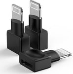[Apple MFi Certified] iPhone Charger Extender Adapter, 3 Pack Male Lightning to Female Lightning Extender Adapter Dock Compatible with iPhone 14 13 12 11 XS XR X 8 iPad, Support Charging and Data Sync