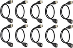10 PCS USB 2.0 A Male to A Female Extension 28 OR 24AWG Cable 1.5 Feet, CNE607795