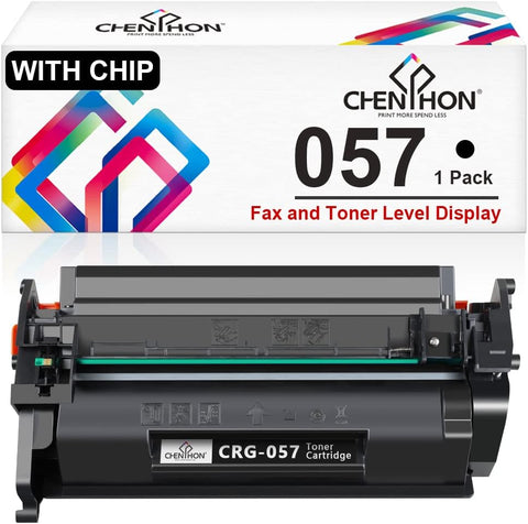 CHENPHON 057 Toner Cartridge?Fax and Toner Level Display? Compatible Replacement for Canon 057 (3009C001) for ImageCLASS MF445dw MF448dw MF449dw LBP226dw LBP227dw LBP228dw Laser Printers Standard