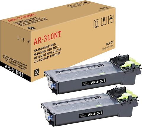 AR-310NT Toner Cartridge Compatible with Sharp AR-M208 M236 M237 M256 M257 M276 M277 M316 M317 M318 215 235 275 5625 5631 Printer | 2-Pack, Black