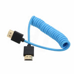 HangTon HDMI 4K 120p 8K 30p Cable Braided Coiled for ATOMOS Portkeys FEELWORLD Blackmagic Monitor ZCAM Sony Canon R5 Nikon Camera Type A HDMI 2.1