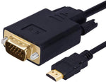 HDMI to VGA, HDMI to VGA Cable (Male to Male) Compatible for Computer, Desktop, Laptop, PC, Monitor, Projector, HDTV, Chromebook, Raspberry Pi, Roku, Xbox and More (10 Feet/3 Meters)