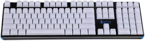 YMDK 1.5mm ABS 108 87 61 ANSI ISO Blank Milk Fog OEM Profile Shine Through Keycap for RGB MX Mechanical Keyboard GK61 (108 ANSI)(Only Keycap)