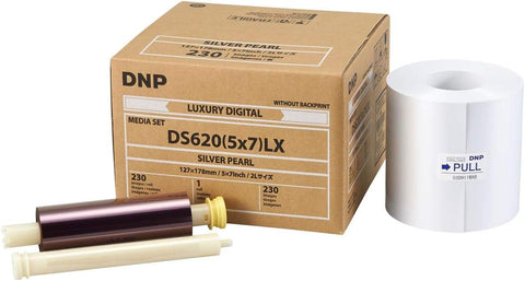 DS620A Printer Luxury Media, 5x7" Silver Pearl Roll, 230 Prints Per Roll, 1-Pack